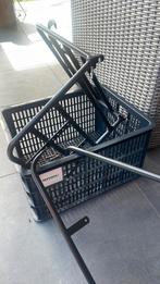 Bakkerskrat, fietskrat Basil L met houder mat zwart, Fietsen en Brommers, Fietsaccessoires | Fietsmanden, Ophalen, Zo goed als nieuw