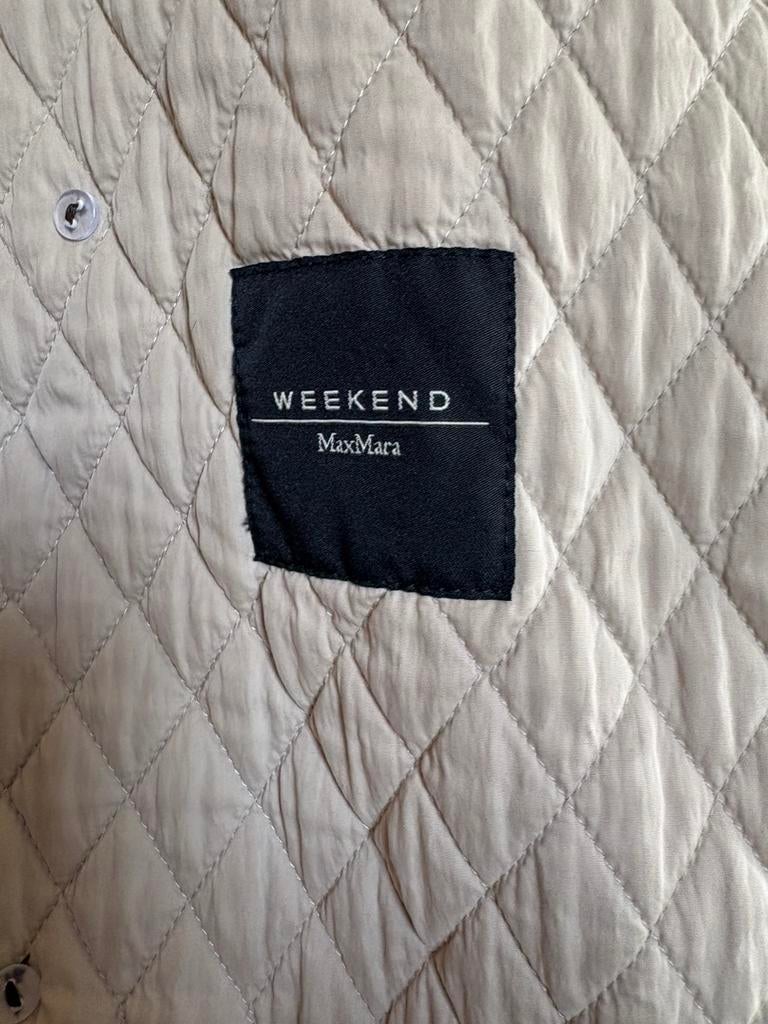 Max Mara voorjaarsjas 42, Ophalen of Verzenden, Zo goed als nieuw, Maat 42/44 (L), Blauw