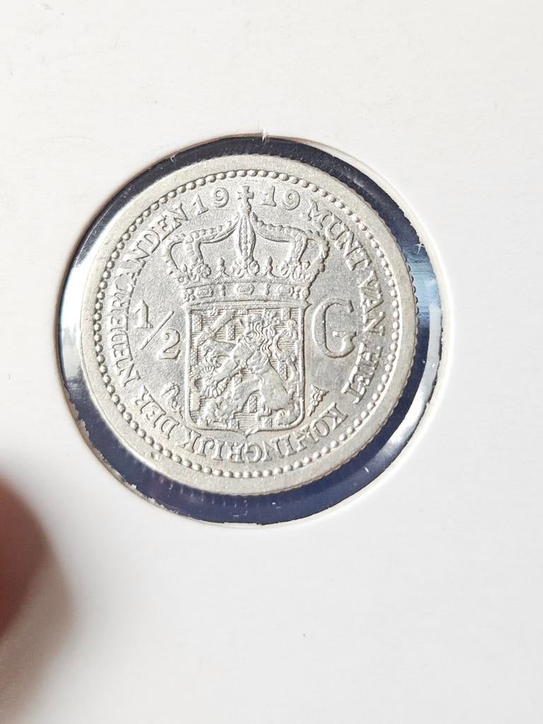 1/2 gulden 1919 Nederland, ½ gulden, Verzenden, Zilver, Koningin Wilhelmina