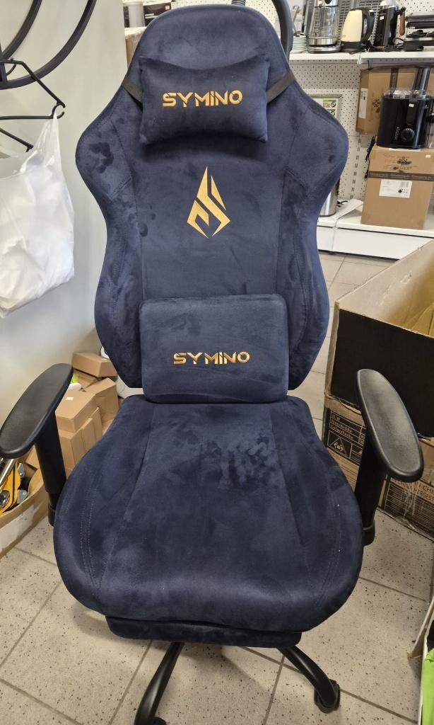 gamestoel, Ophalen, Blauw, Nieuw, Gaming bureaustoel