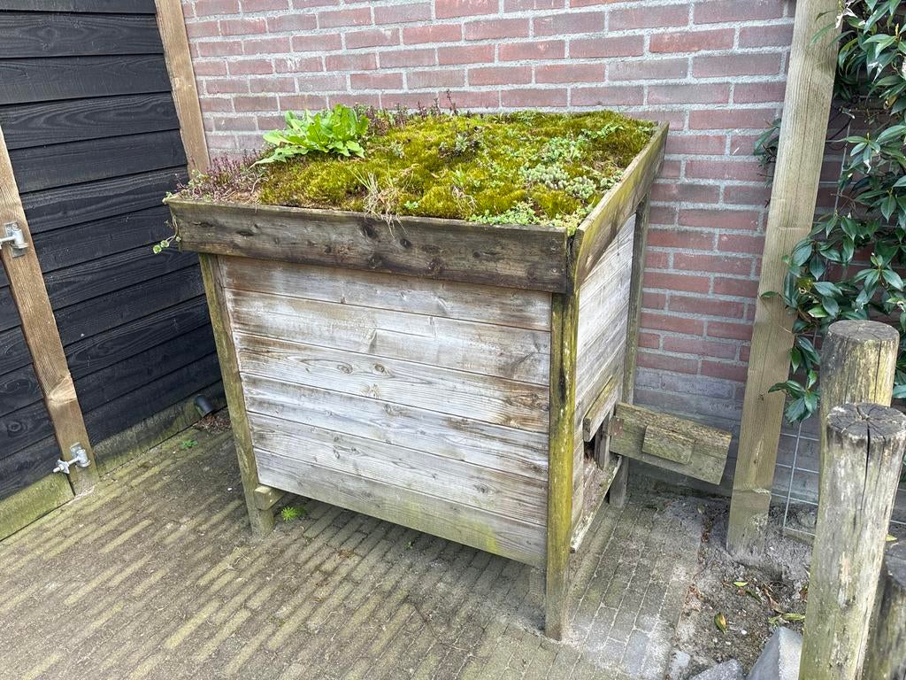 Gratis kippenhok met groen mosdakje, Ophalen, Gebruikt, Kippenhok of Kippenren