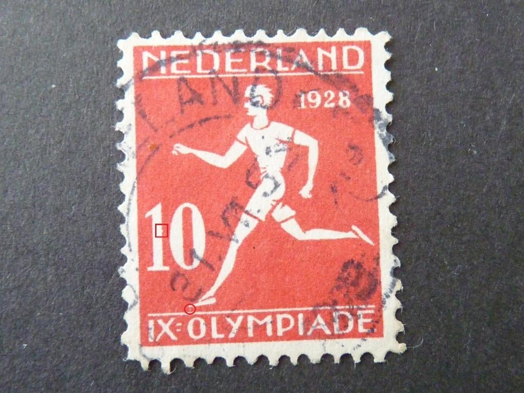 plaatfout 217 , gestempeld., Postzegels en Munten, Verzenden, T/m 1940, Gestempeld