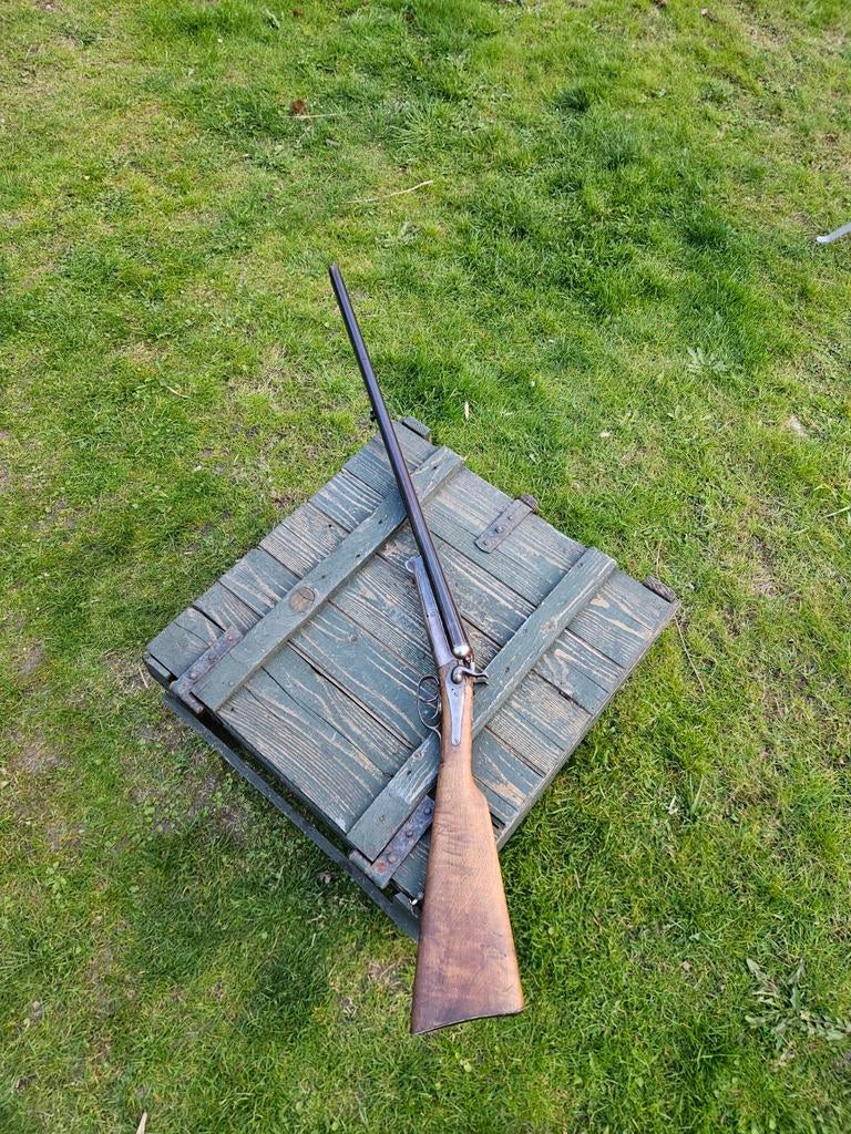 Antiek husqvarna cal 12 jachtgeweer geweer, Ophalen of Verzenden