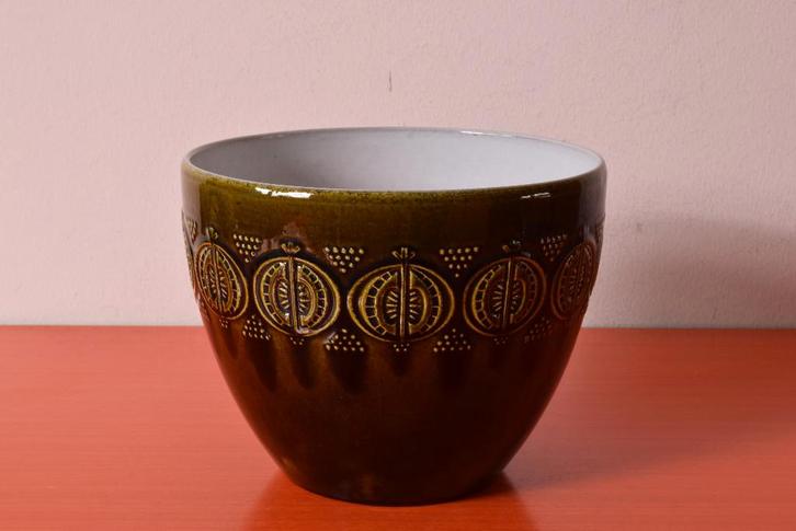 Grote retro vintage jaren 50 / jaren 60 pot / bloempot, Antiek en Kunst, Antiek | Keramiek en Aardewerk, Ophalen of Verzenden