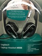 Logitech Laptop Headset H555 - Lichtgewicht en opvouwbaar, Nieuw, On-ear, Ophalen of Verzenden, Inklapbare microfoon