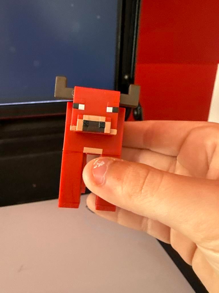 Minecraft Mooshroom Koe Figuur - Rood, Ophalen, Zo goed als nieuw, Jongen of Meisje