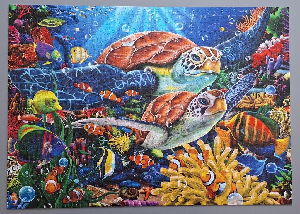 Jumbo legpuzzel Turtle's Ocean, Ophalen of Verzenden, 500 t/m 1500 stukjes, Zo goed als nieuw, Legpuzzel