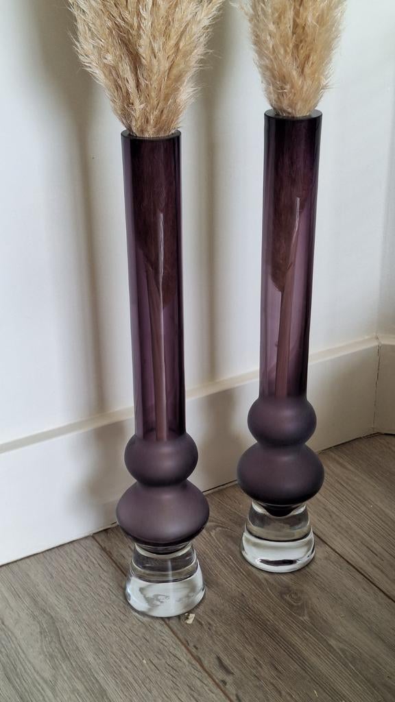 2 paarse vazen, Huis en Inrichting, Woonaccessoires | Vazen, Ophalen of Verzenden, Zo goed als nieuw