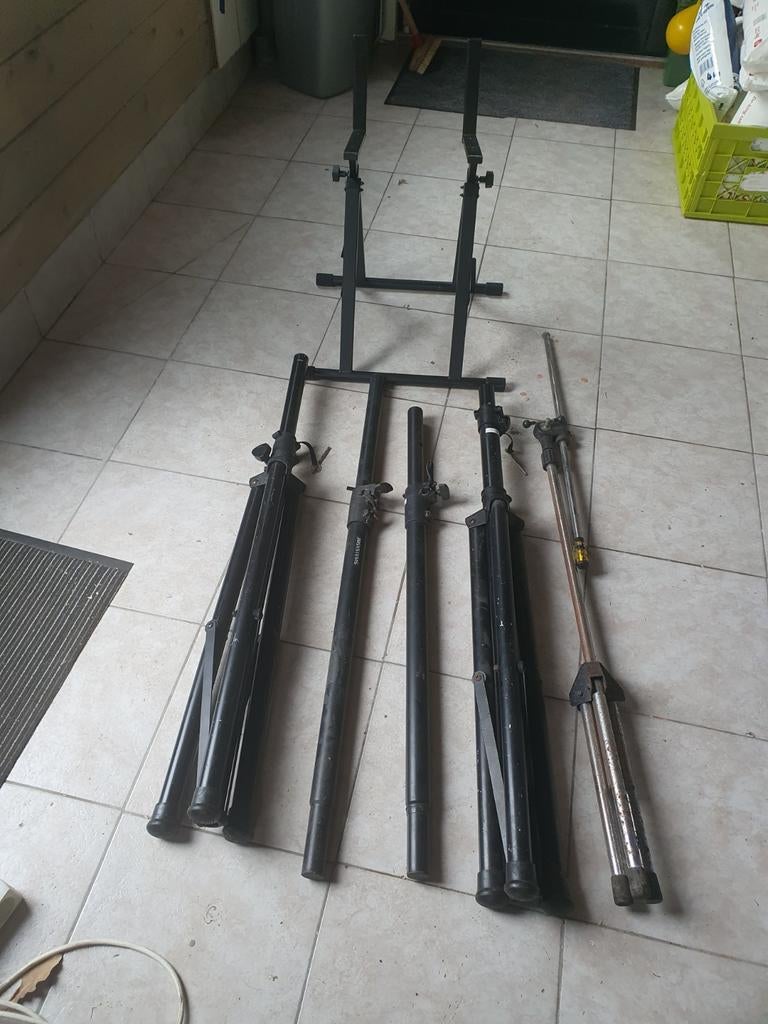 Speaker statieven,  versterkerstandaard, Muziek en Instrumenten, Standaards, Ophalen, Gebruikt, Instrumentstandaard, Microfoon