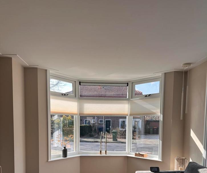 Plisse gordijnen Veneta, Huis en Inrichting, Stoffering | Gordijnen en Lamellen, Nieuw, 200 cm of meer, 200 cm of meer, Beige