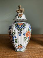 Vintage Set 3 Delft Polychroom Vazen Gemberpot 17" MCM, Antiek en Kunst, Ophalen