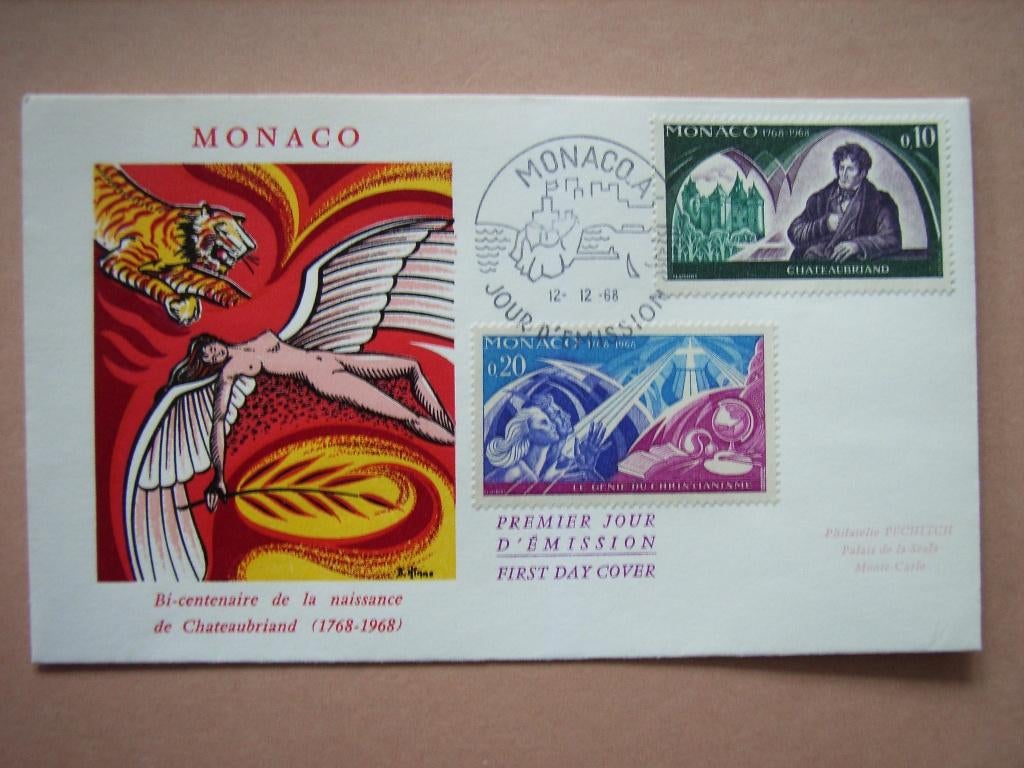 BrB  FDC Monaco 902-903, Postzegels en Munten, Postzegels | Eerstedagenveloppen, Ophalen of Verzenden, Onbeschreven, Europa