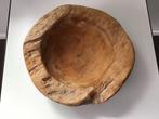 Teakhouten schaal, Ophalen of Verzenden, Gebruikt, Rond, Hout