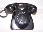 Vintage zwarte Bakelieten PTT draaischijftelefoon. Izgs., Telecommunicatie, Ophalen of Verzenden, Zo goed als nieuw, Met draaischijf