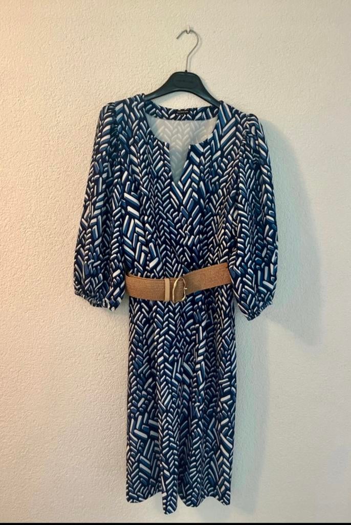 Caroline Biss midi jurk ~ maat 36, Blauw, Ophalen of Verzenden, Zo goed als nieuw, Maat 36 (S)