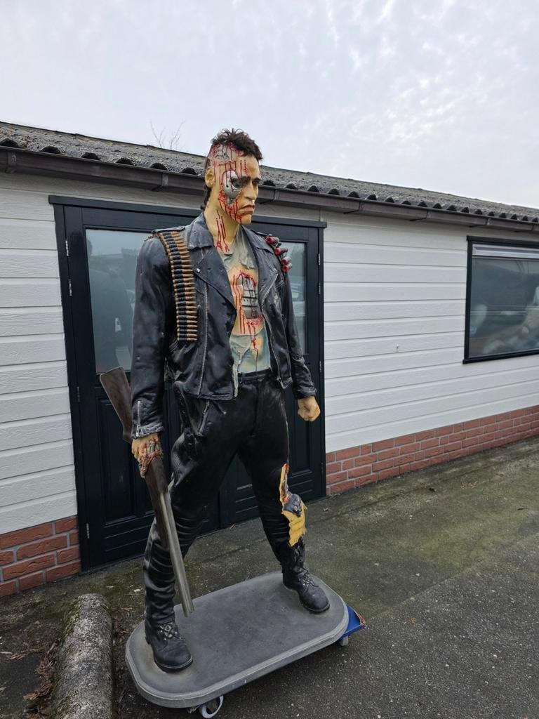 Levensgrote terminator, Ophalen of Verzenden, Foto of Kaart