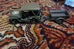 LEUKE  WILLYS JEEP MET AANHANGER 1;43 SOLIDO, Ophalen of Verzenden, Gebruikt, Auto, Solido