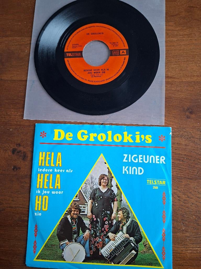 De groloki's,,zigeuner kind, Cd's en Dvd's, 7 inch, Ophalen of Verzenden, Levenslied of Smartlap, 1970 - 1979
