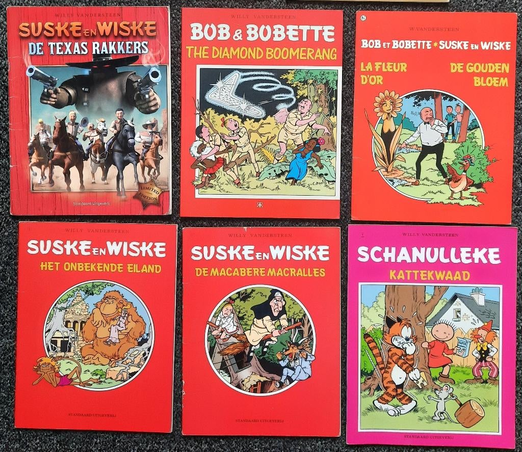 6 x Suske en Wiske, Boeken, Stripboeken, Gelezen, Meerdere stripboeken, Ophalen of Verzenden
