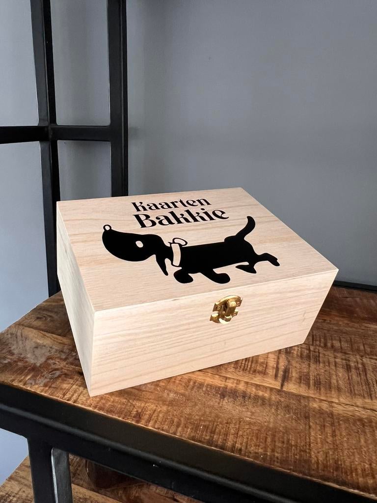 Opbergbox voor ansichtkaarten , teckel liefhebbers, Ophalen of Verzenden, Zo goed als nieuw, 50 tot 100 cm, Minder dan 50 cm