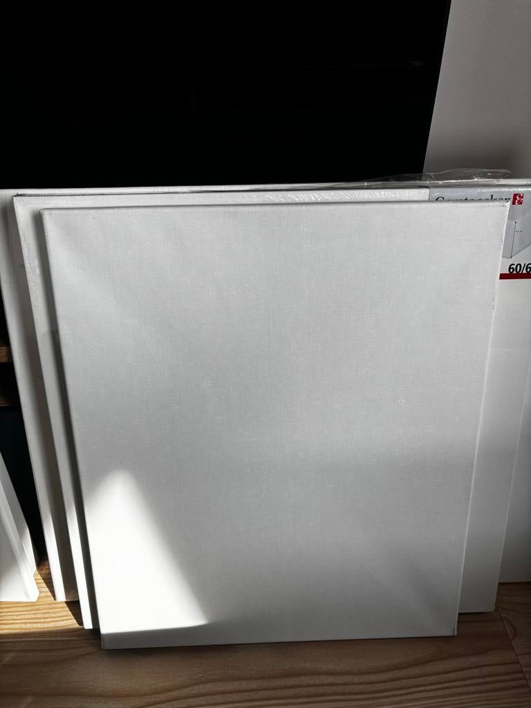 Bundel nieuwe opgespannen schildersdoeken - diverse maten, Hobby en Vrije tijd, Schilderen, Ophalen, Nieuw, Doek