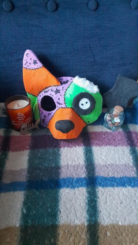 Halloween zombie dog therian mask, Ophalen of Verzenden