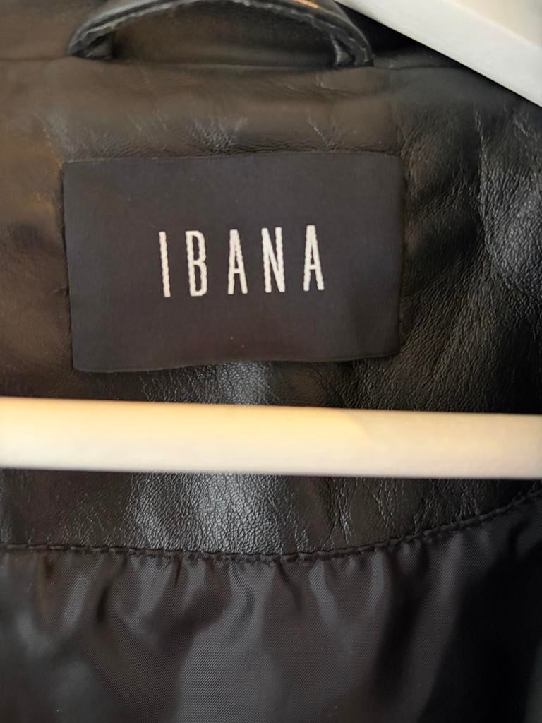 Ibana leren jack - met kaartjes, Ophalen of Verzenden, Nieuw, Maat 38/40 (M), Zwart