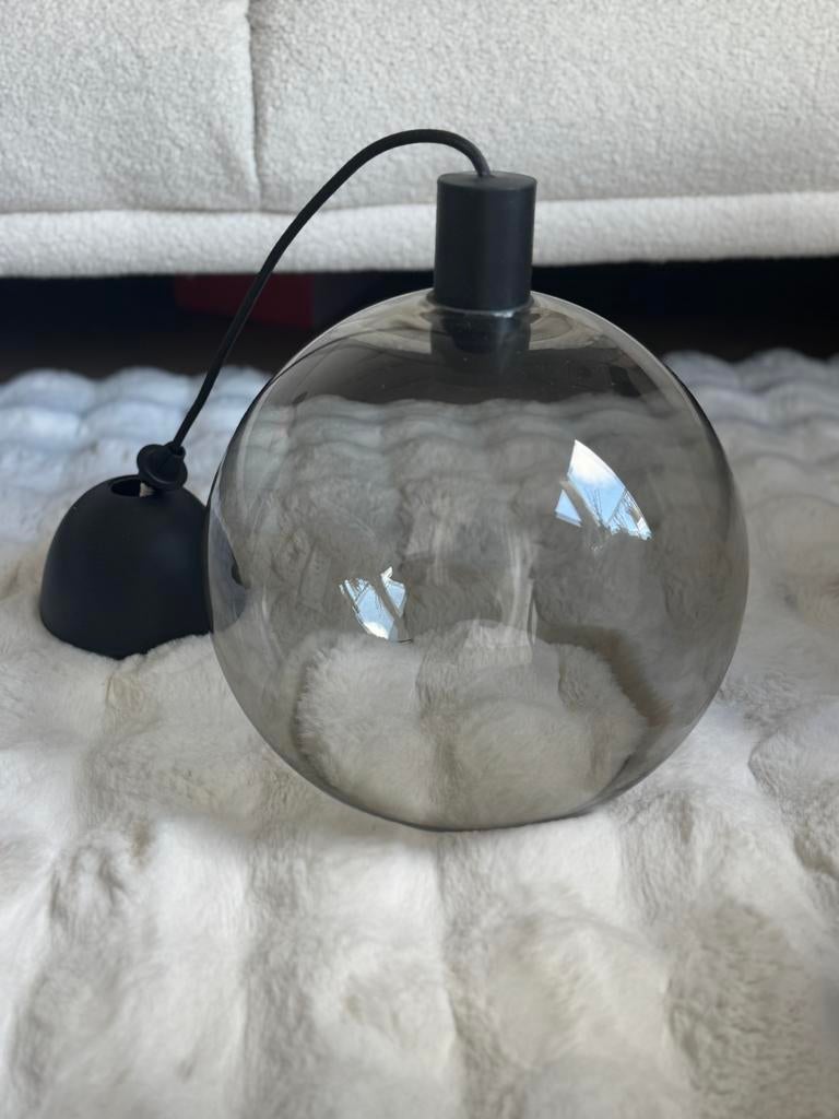 Jacobsbyn glazen hanglamp Ikea rookkleur, Ophalen of Verzenden, Minder dan 50 cm