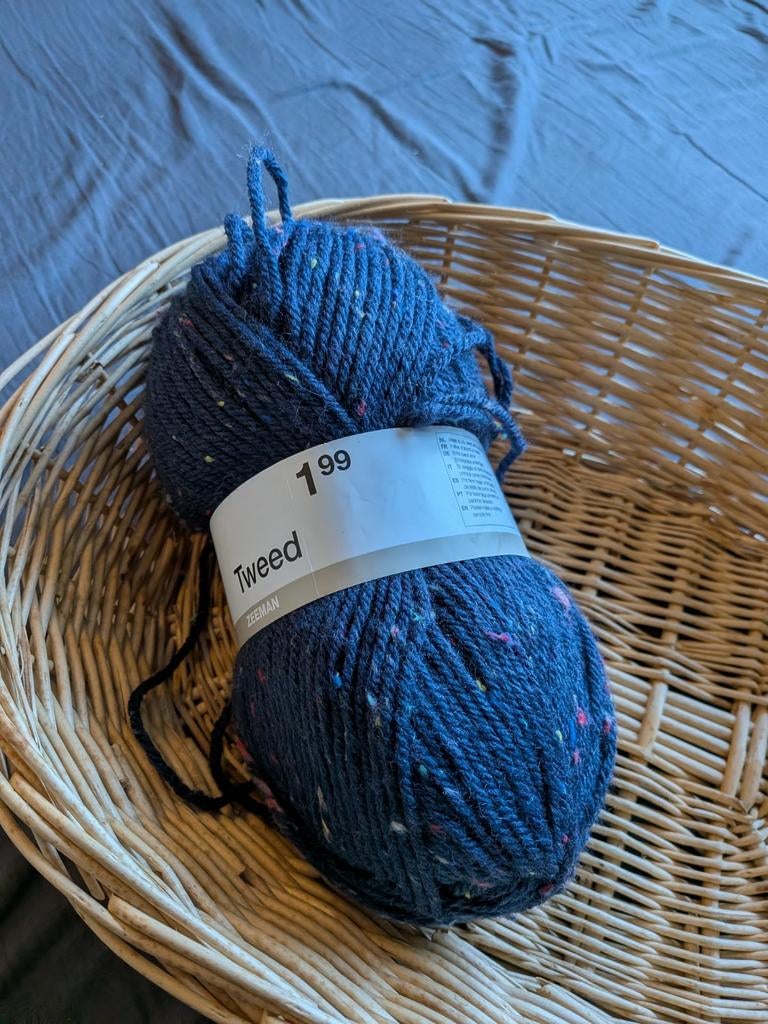 Zeeman Tweed Acryl Garen - Donkerblauw (100 gram), Ophalen of Verzenden
