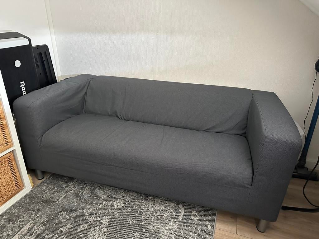 Klippan bank grijs, Ophalen, 150 tot 200 cm, Tweepersoons, 75 tot 100 cm