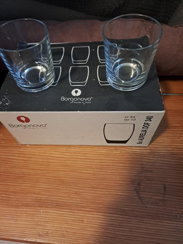 Borgonovo Aurelia DOF 340 Glazen Set (6 stuks), Glas of Glazen, Nieuw, Ophalen of Verzenden, Glas