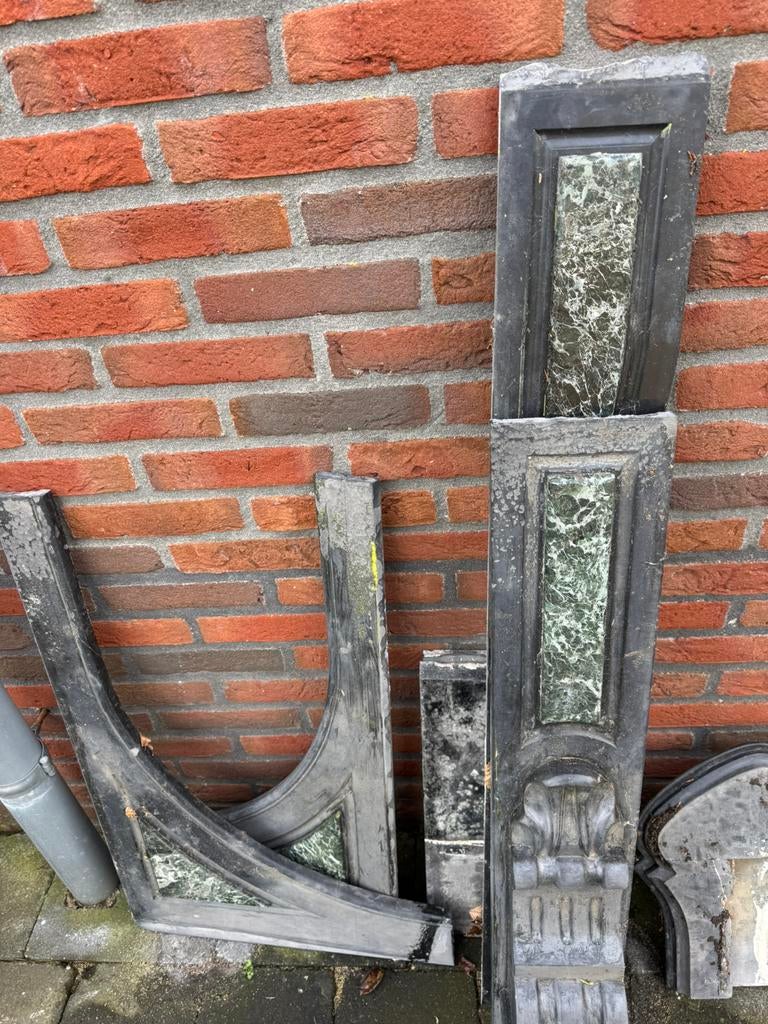 marmeren schouw jaren 20/30, Huis en Inrichting, Haarden, Gebruikt, Overige soorten, Ophalen