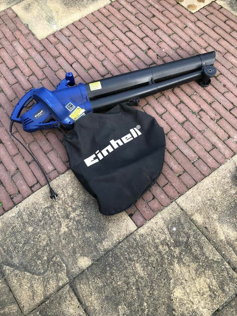 Einhell elektrische bladblazer met zuig- en versnipperfuncti, Tuin en Terras, Bladblazers, Ophalen, Gebruikt, Handgedragen, Met opvangzak