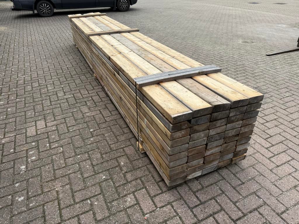 25 Partijtje Vuren Balken 5,5 x15 x500, Ophalen, Zo goed als nieuw, 250 cm of meer, Balken