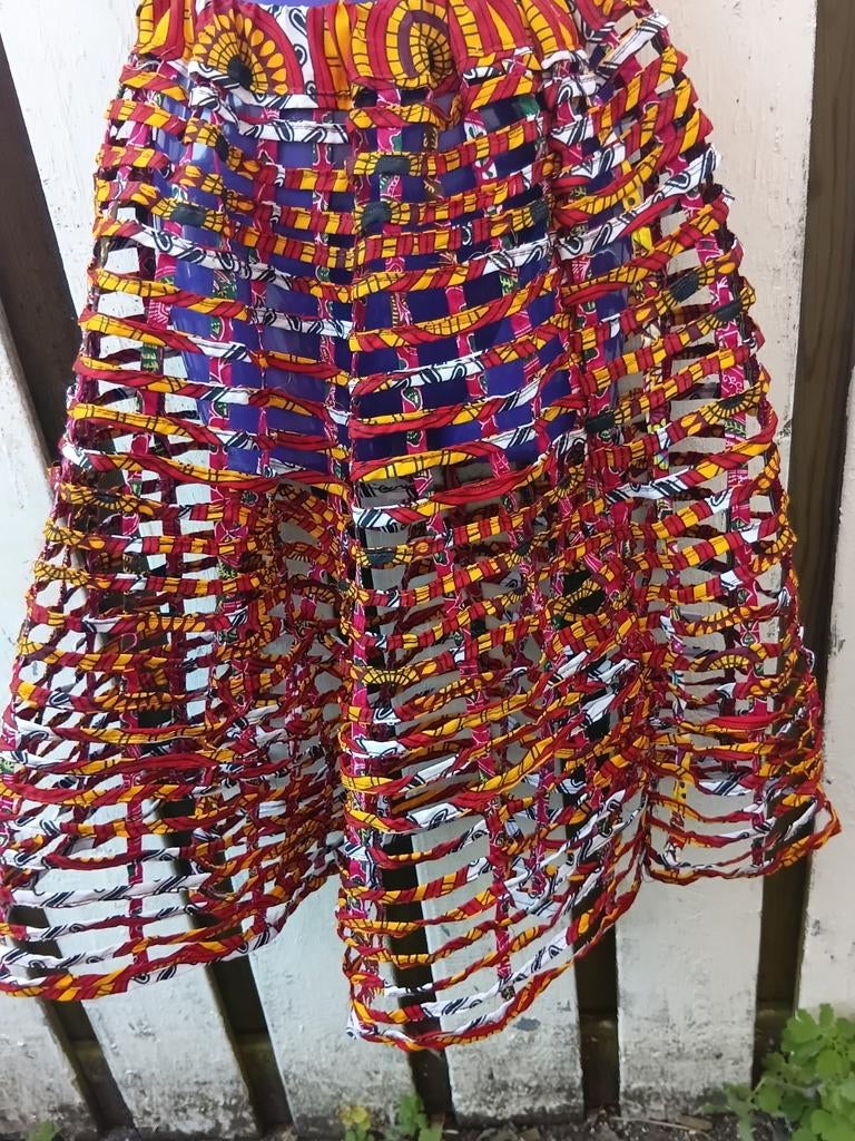 Batik katoenen stroken rok Opruiming Ghana, Ophalen of Verzenden, Nieuw, Knielengte