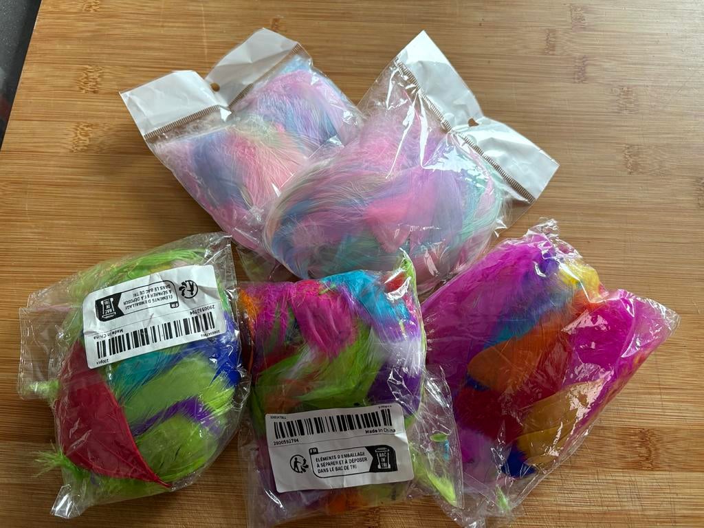 Gekleurde veren voor knutselprojecten, Ophalen of Verzenden, Nieuw