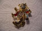 Een leuke Winter Broche met Beer op Schaatsen, Sieraden, Tassen en Uiterlijk, Antieke sieraden, Verzenden, Overige materialen