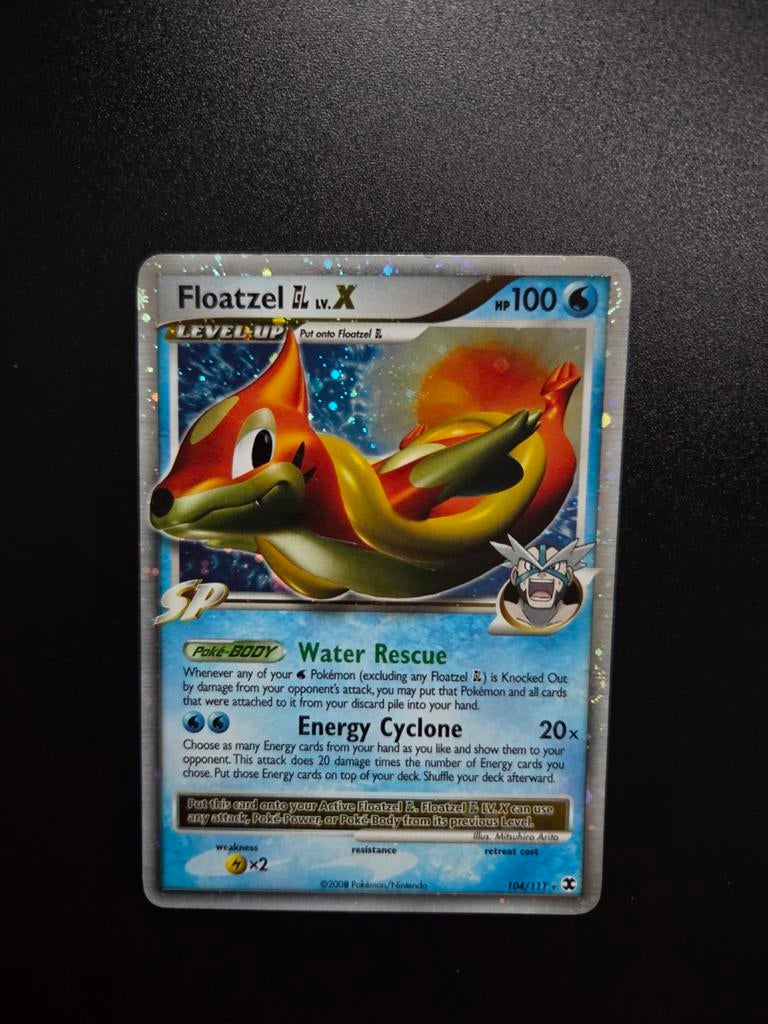 Floatzel G LV.X Pokemon Rising Rivals, Ophalen of Verzenden, Zo goed als nieuw, Booster