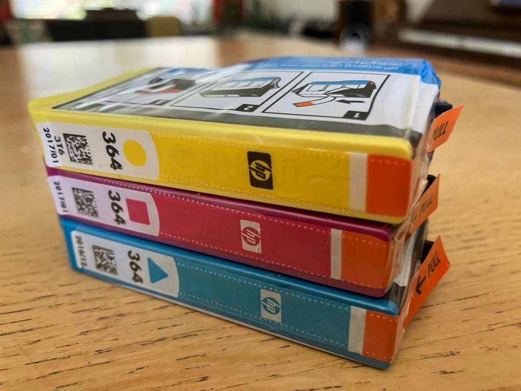 HP 364 cartridges, 3 stuks, Computers en Software, Verzenden, Nieuw, Cartridge