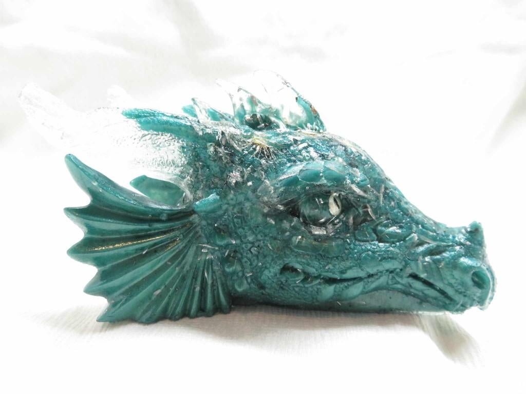 orgoniet draak Zonnesteen met madeliefjes, Verzamelen, Mineralen en Fossielen, Ophalen of Verzenden