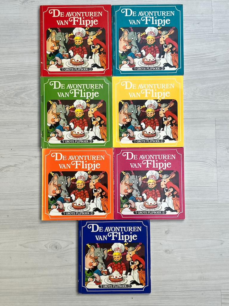 De avonturen van Flipje: 'T Grote Flipboek' deel 1 t/m 7., Boeken, Stripboeken, Diverse, Complete serie of reeks, Ophalen of Verzenden