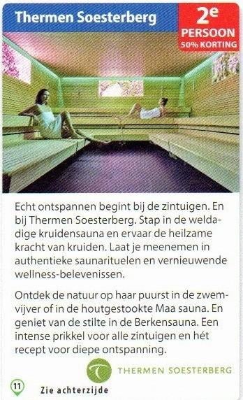 VoordeelBon Thermen Soesterberg (KortingsBon), Tickets en Kaartjes, Kortingen en Cadeaubonnen, Drie personen of meer, Spa of Sauna