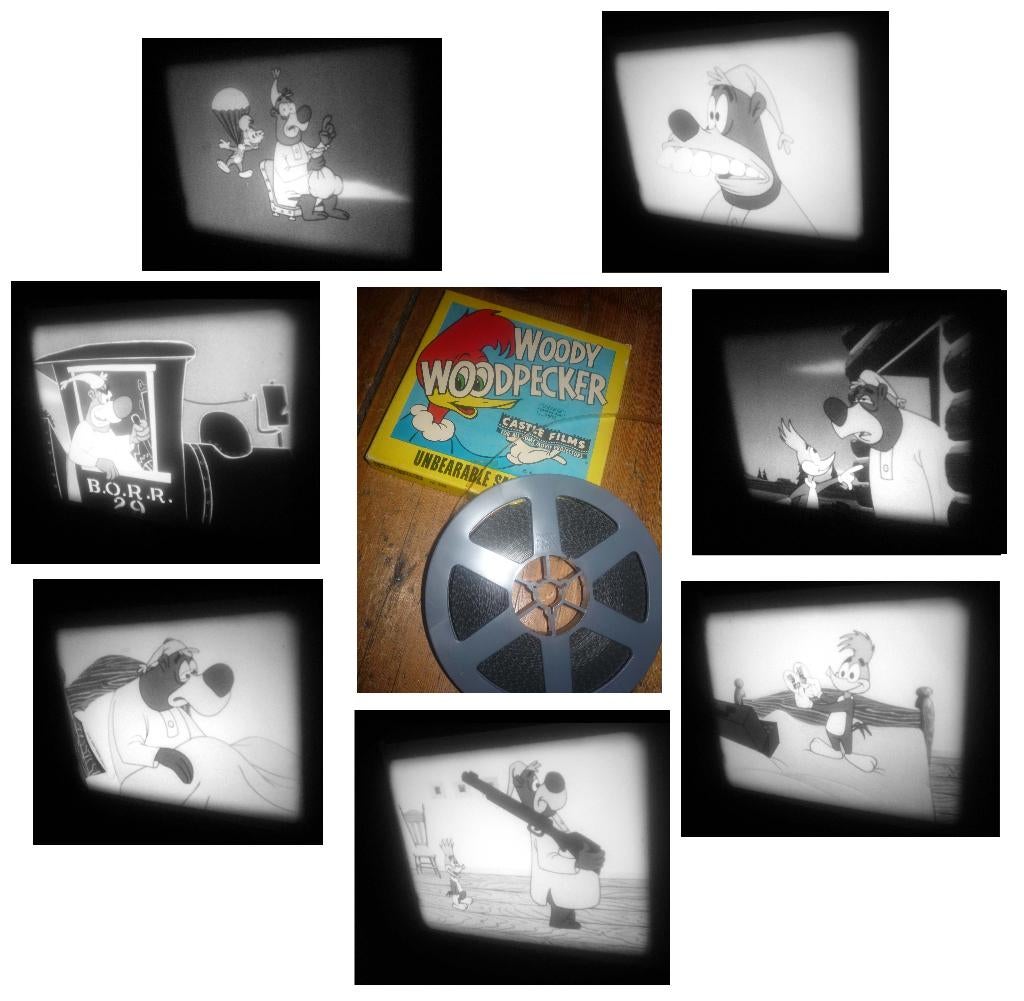8mm film Woody Woodpecker Unbearable Salesman 60mtr zw/w, Ophalen of Verzenden, 8mm film