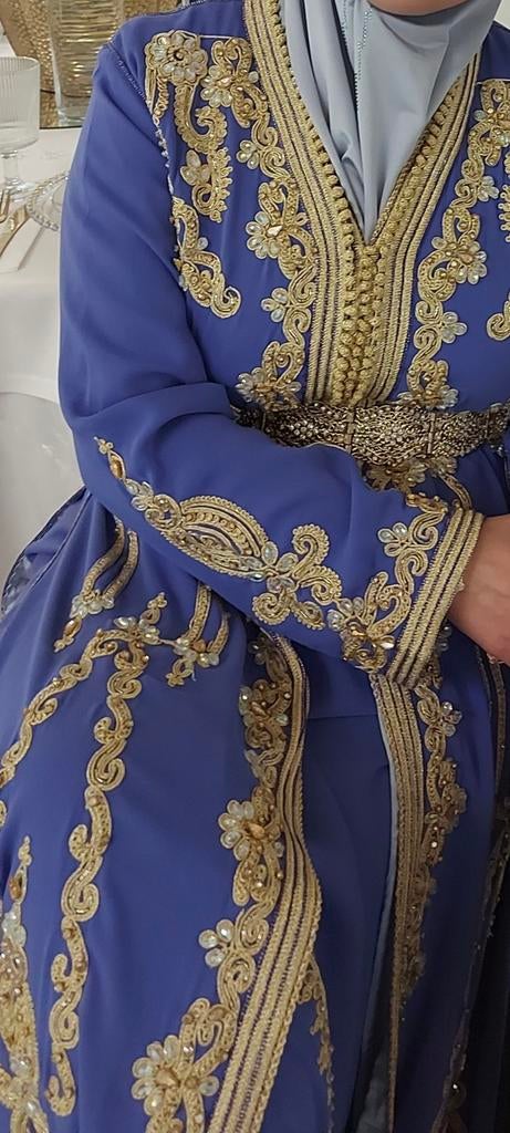 marokkaanse jurk takchita,marokaanse ,caftan, Maat 38/40 (M), Overige typen, Blauw, Ophalen of Verzenden