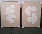 Abstracte wanddecoratie japandi stijl ( 2 luik), Ophalen of Verzenden, Nieuw