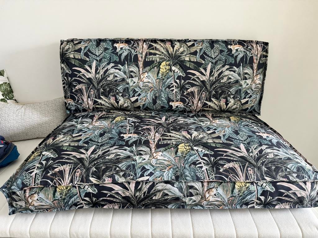 Palletkussens met jungle print van Kwantum, Ophalen, Zo goed als nieuw, Rechthoekig