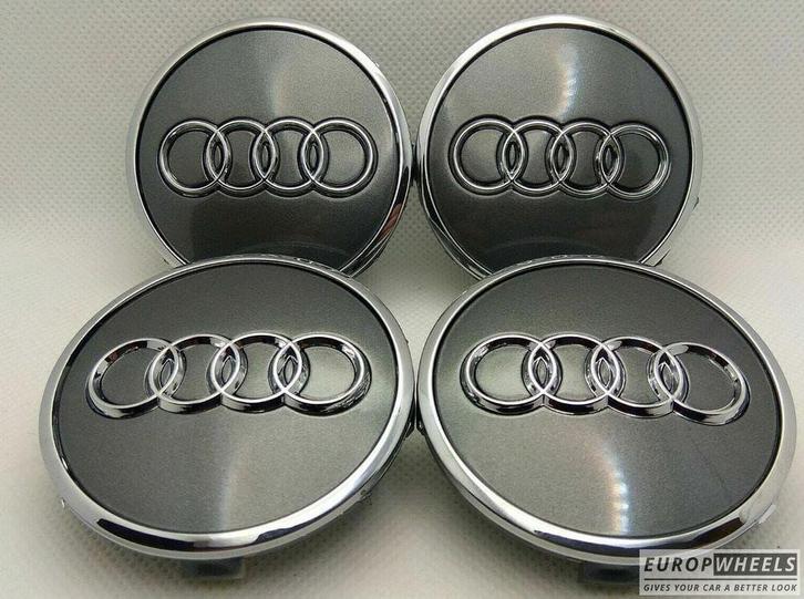 AUDI Logo naafdoppen ø 61 mm 4M0601170 Naafkap Grijs, Auto-onderdelen, Overige Auto-onderdelen, Nieuw, Verzenden