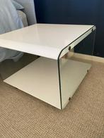 2 Witte moderne nachtkastjes op wieltjes, Ophalen, Gebruikt, 45 tot 65 cm, Minder dan 55 cm