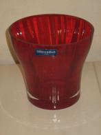 Rode glazen Villeroy & Boch vaas Deep cherry, Gebruikt, Overige kleuren, Ophalen of Verzenden, Glas