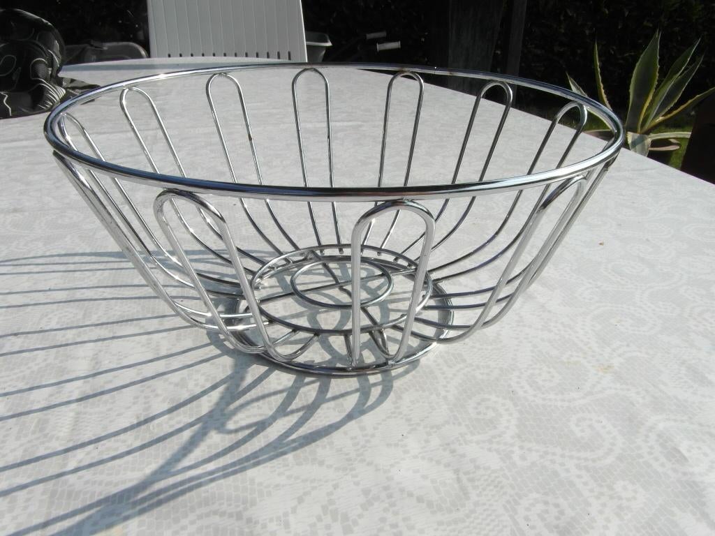 fruitschaal draadmand metaal, Overige materialen, Schaal, Rond, Ophalen of Verzenden